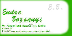 endre bozsanyi business card